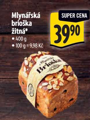 Mlynářská brioška žitná 400 g