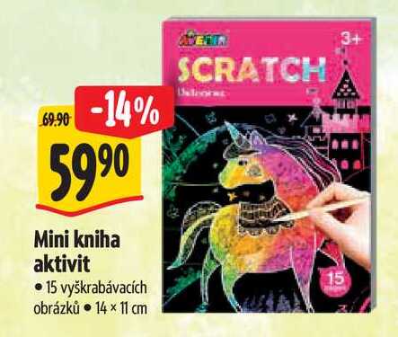   Mini kniha aktivit - 15 vyškrabávacích obrázků  