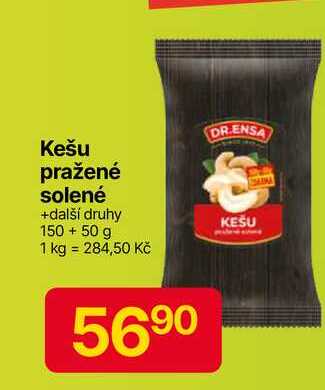Dr. Ensa Kešu pražené solené 150 + 50 g 