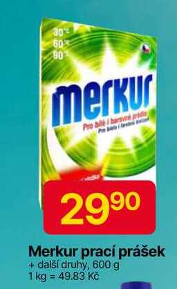 Merkur prací prášek + další druhy, 600 g