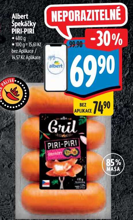 Albert Špekáčky PIRI-PIRI, 480 g 