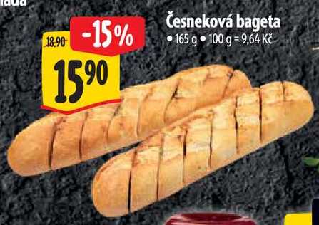 Česneková bageta, 165 g 