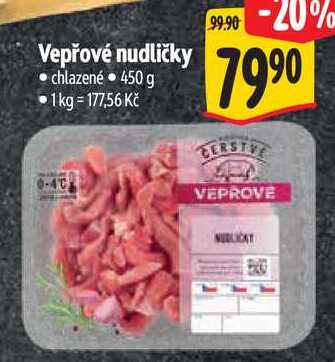 Vepřové nudličky, 450 g