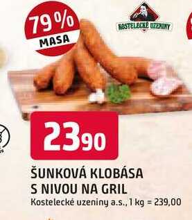 ŠUNKOVÁ KLOBÁSA S NIVOU NA GRIL 100g