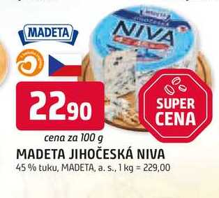 MADETA JIHOČESKÁ NIVA 45% tuku, 100g
