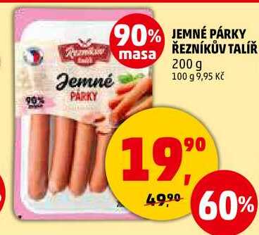 JEMNÉ PÁRKY ŘEZNÍKŮV TALÍŘ, 200 g  
