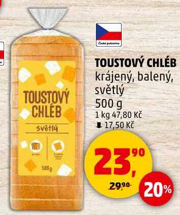 TOUSTOVÝ CHLEB světlý, 500g 