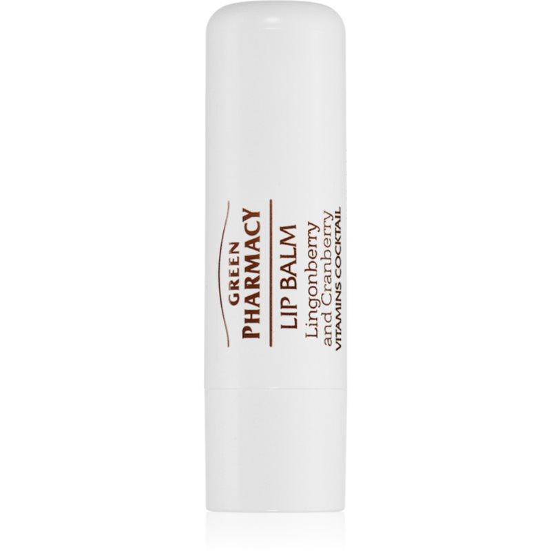 Green Pharmacy Lingonberry and Cranberry Lip Balm vyživující balzám na rty SPF 10 3.6 ml