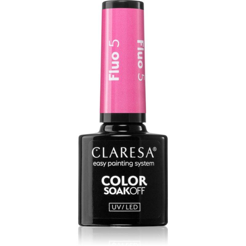 Claresa SoakOff UV/LED Color Fluo gelový lak na nehty odstín 5 g