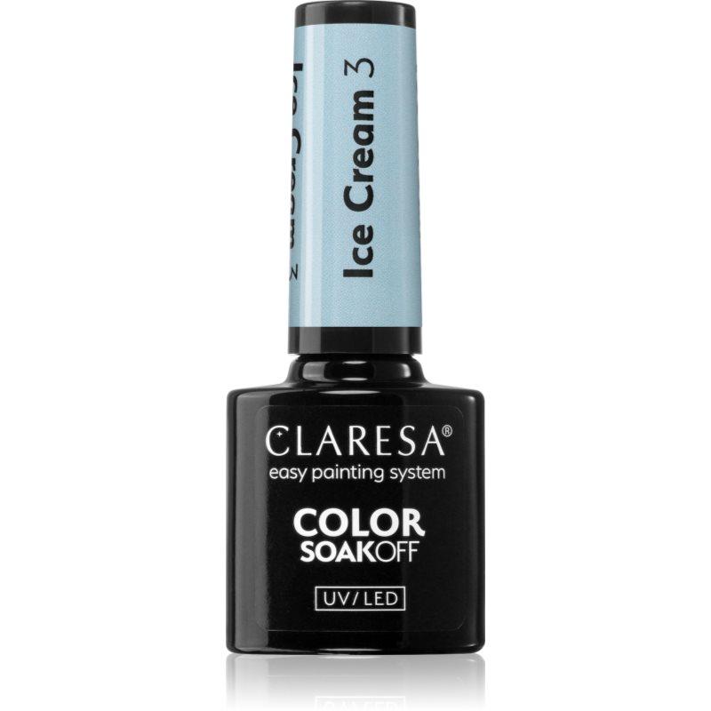 Claresa SoakOff UV/LED Color Ice Cream gelový lak na nehty odstín 5 g
