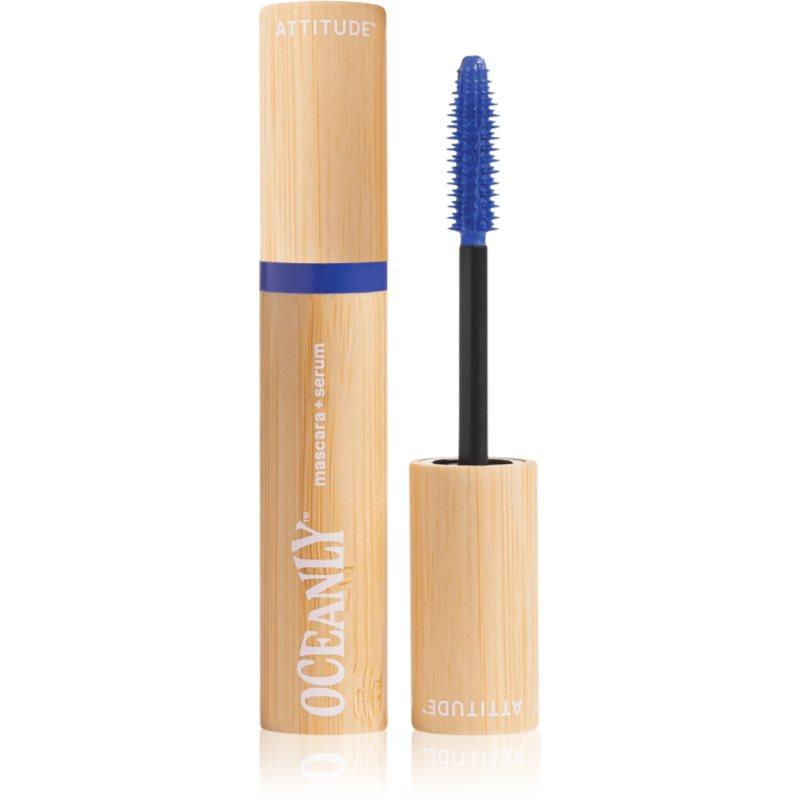 Attitude Oceanly Plastic Free Makeup řasenka se sérem s vyživujícím účinkem odstín Blue 7 g