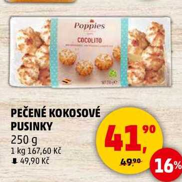 PEČENÉ KOKOSOVÉ PUSINKY, 250 g 