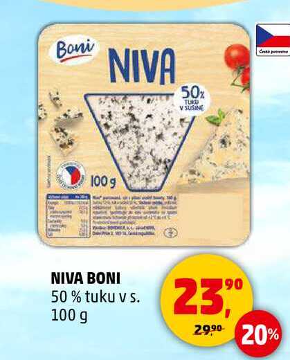 Boni NIVA 50% TUKU VSUSINE, 100g 