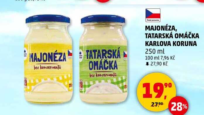 TATARSKÁ OMÁČKA KARLOVA KORUNA, 250 ml  