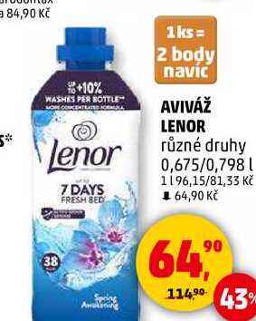 AVIVÁŽ LENOR různé druhy, 0,675/0,798 l
