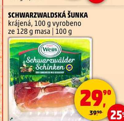 SCHWARZWALDSKÁ ŠUNKA krájená, 100 g 