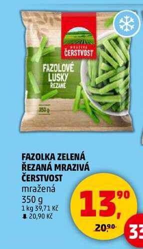 FAZOLKA ZELENÁ ŘEZANÁ MRAZIVÁ ČERSTVOST mražená, 350 g 