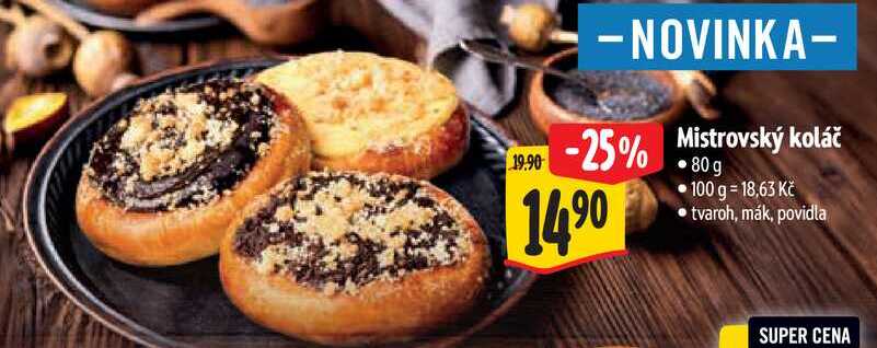 Mistrovský koláč, 80 g