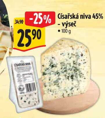 Císařská niva 45% - výseč, 100 g 