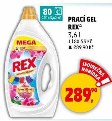 PRACÍ GEL REX, 3,6 l