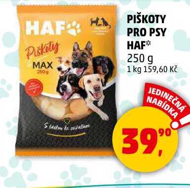 PIŠKOTY PRO PSY HAF, 250 g 