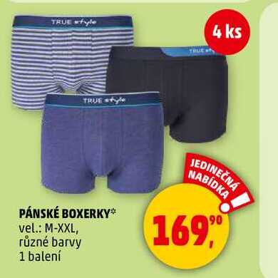 PÁNSKÉ BOXERKY vel.: M-XXL, různé barvy, 1 balení 