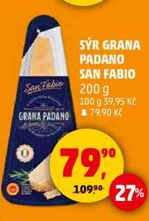 SÝR GRANA PADANO SAN FABIO, 200 g 