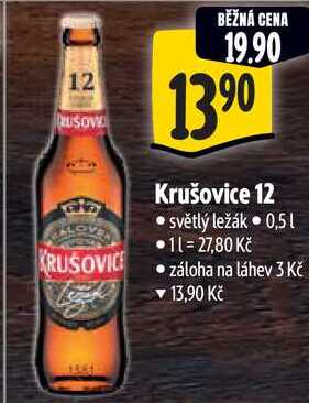 Krušovice 12, 0,5 l 