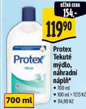 Protex Tekuté mýdlo, náhradní náplň, 700 ml  