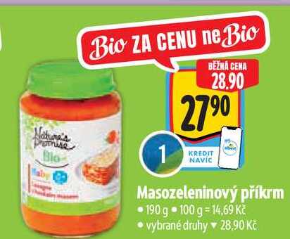 Masozeleninový příkrm, 190 g