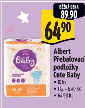 Albert Přebalovací podložky Cute Baby, 10 ks 