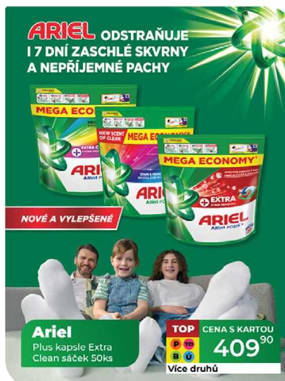 Ariel Plus kapsle Extra Clean sáček 50ks