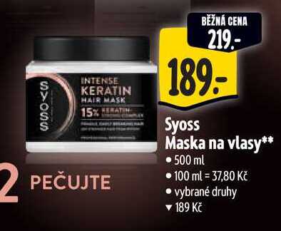 Syoss Maska na vlasy, 500 ml 