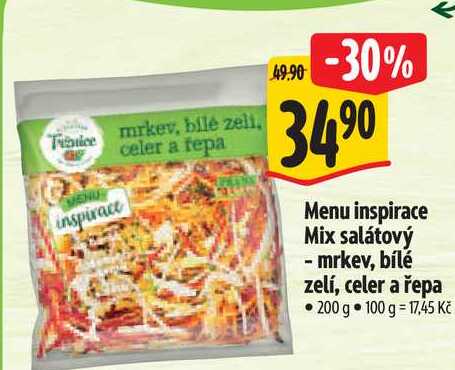 Menu inspirace Mix salátový - mrkev, bílé zelí, celer a řepa, 200 g