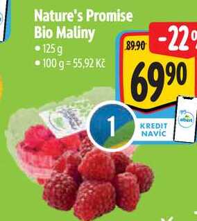 Nature's Promise Bio Maliny, 125 g