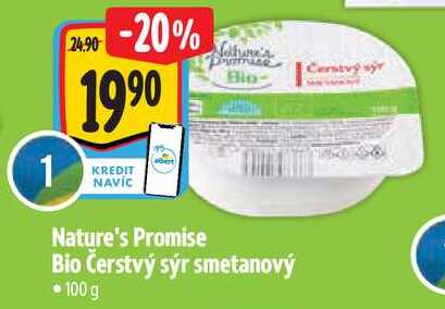 Nature's Promise Bio Čerstvý sýr smetanový, 100 g 