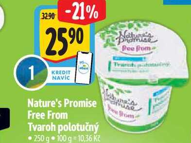 Nature's Promise Free From Tvaroh polotučný, 250 g 