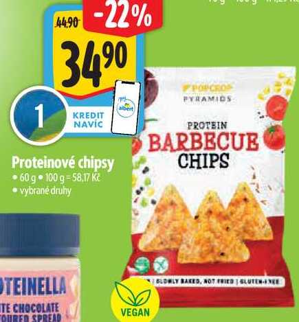 Proteinové chipsy, 60 g