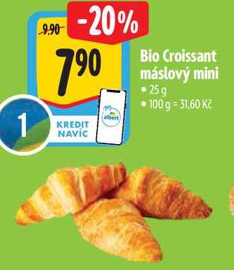 Bio Croissant máslový mini, 25 g
