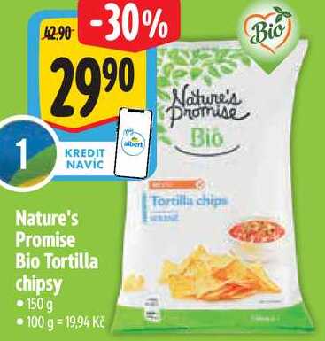 Nature's Promise Bio Tortilla chipsy, 150 g