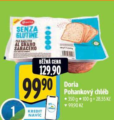 Doria Pohankový chléb, 350 g 