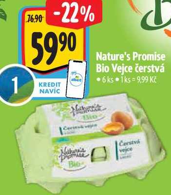   Nature's Promise Bio Vejce čerstvá 6 ks