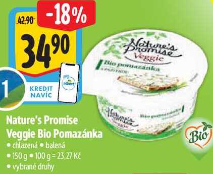 Nature's Promise Veggie Bio Pomazánka, 150 g
