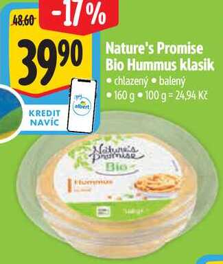 Nature's Promise Bio Hummus klasik, 160 g