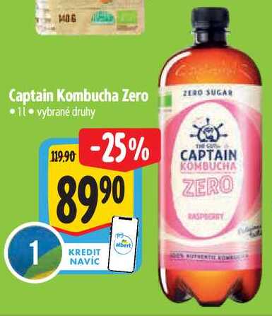 Captain Kombucha Zero, 1 l