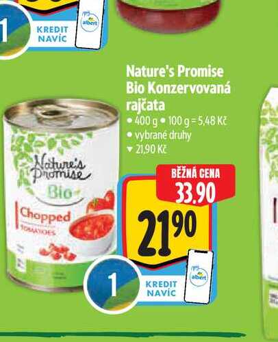  Nature's Promise Bio Konzervovaná rajčata 400 g 