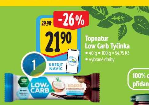   Topnatur Low Carb Tyčinka 40 g 
