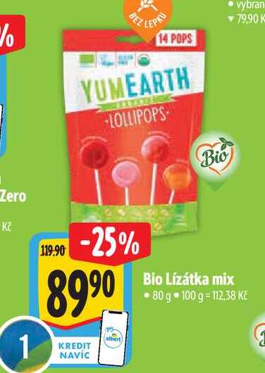   Bio Lízátka mix 80 g 