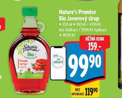 Nature's Promise Bio Javorový sirup 250 ml  