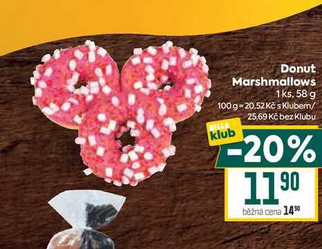 Donut Marshmallows 1ks, 58 g 
